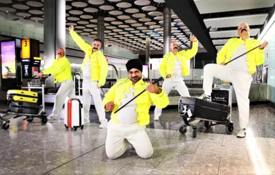 Heathrow Airport baggage handlers celebrate Freddie Mercury's birthday